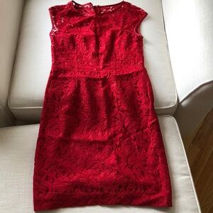 Banana Republic Red Lace Dress